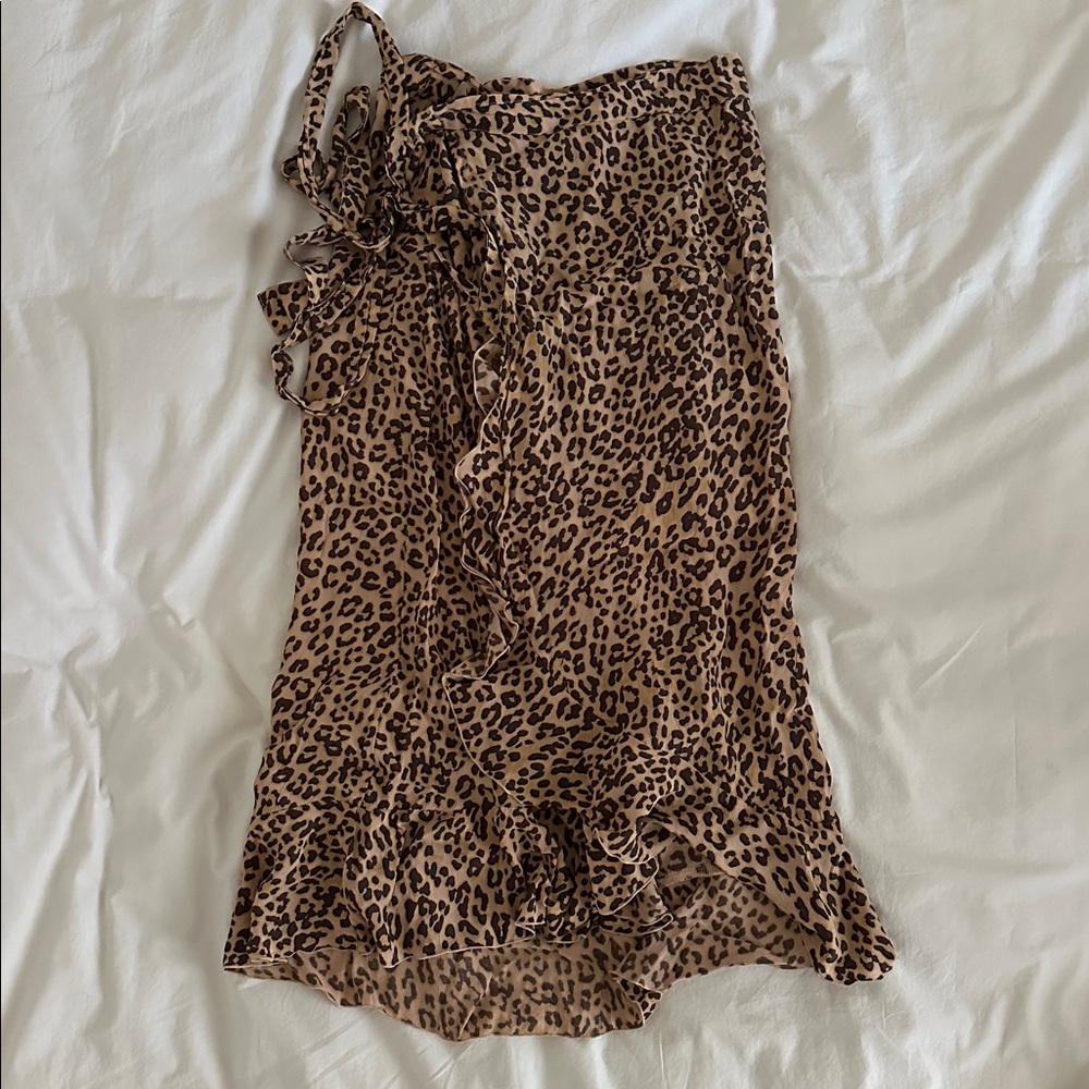 Faithfull the Brand Leopard Print Skirt
